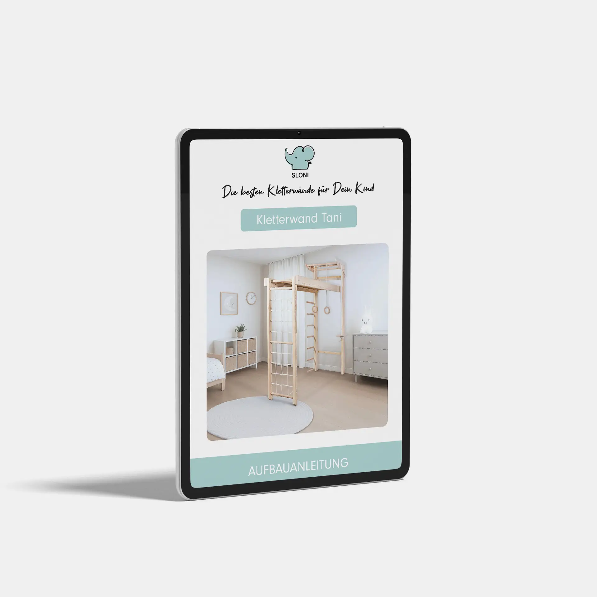 Einfacher Aufbau dank klarer Anleitung – Kletterwand Tani mit Hangelbrücke und Zubehör verständlich erklärt